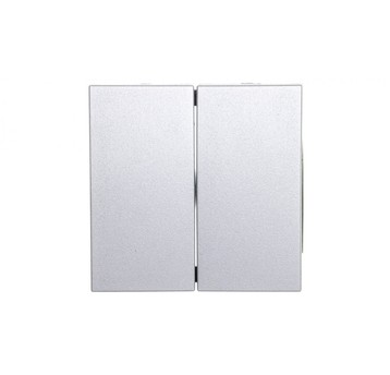 Berker B.1/B.3/B.7 Glas Klawisz podwójny srebrny