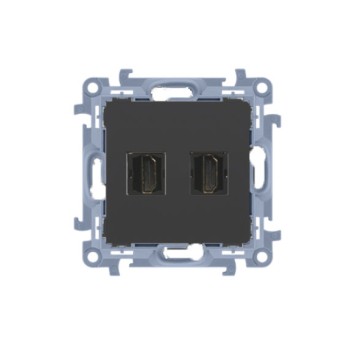 Gniazdo HDMI ver.1.4 podwójne (moduł); czarny