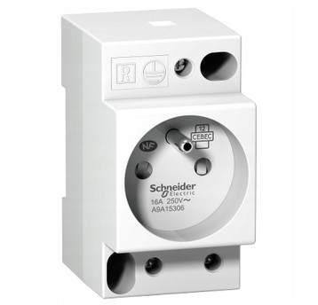 Gniazdo modułowe 2P+Z 16A 250V na szynę iPC A9A153