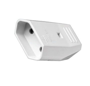 Gniazdo płaskie b/u Euro 10A/250V białe D.3109