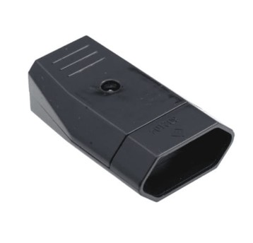 Gniazdo płaskie b/u Euro 10A/250V czarne D.3109C