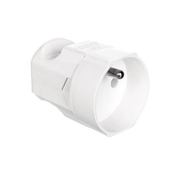 Gniazdo przenośne 10A 2P+Z 250V białe GN-170