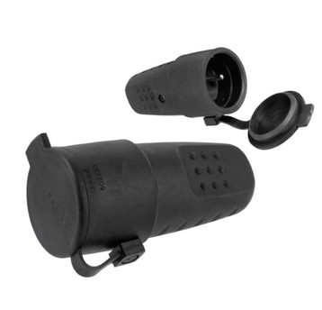 Gniazdo przenośne gumowe z/u 16A 250V IP44 LUX D.3