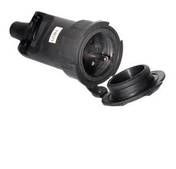 Gniazdo przenośne gumowe z/u 16A 250V IP65 D.3149
