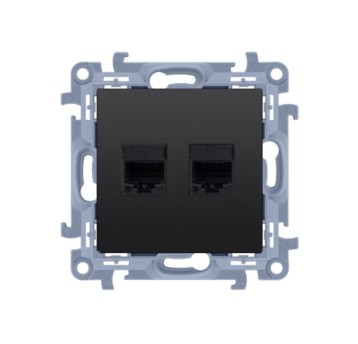 Gniazdo RJ45 kat. 6 + gniazdo telefoniczne RJ11
