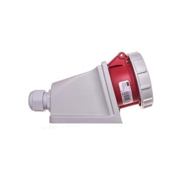 Gniazdo stałe 16A 5P 400V czerwone IP67
