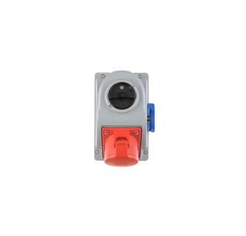 Gniazdo stałe z wyłącznikiem 0-1 32A 5P 400V + 2P+