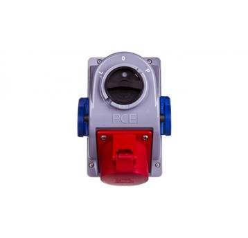 Gniazdo stałe z wyłącznikiem L-0-P 32A 5P 400V + 2