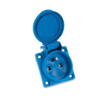 Gniazdo tablicowe 10/16A 2P+Z 230V niebieskie IP54