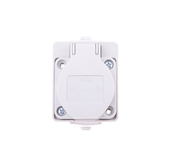 Gniazdo tablicowe 10/16A 2P+Z 230V szare IP44 /z p