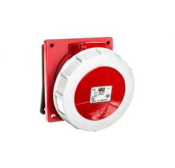 Gniazdo tablicowe 32A 5P 400V czerwone IP67