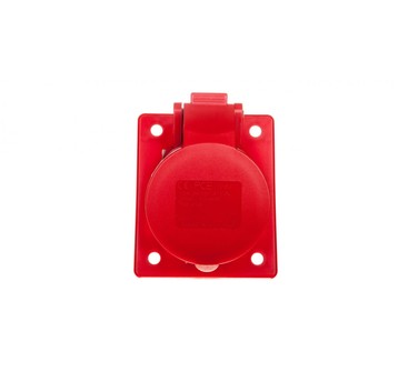 Gniazdo tablicowe skośne 16A 4P 400V /70x85/ czerw