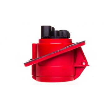 Gniazdo tablicowe skośne 32A 4P 400V czerwone IP44