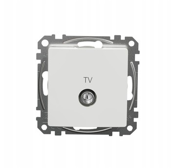 Gniazdo TV końcowe (4dB), białe, Sedna Design