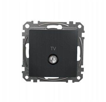 Gniazdo TV końcowe (4dB), czarny antracyt, Sedna
