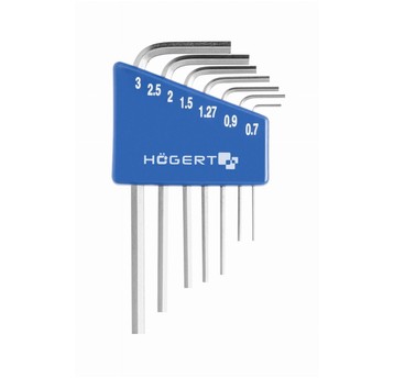 Klucze precyzyjne Hex 7 szt., 0.71-3.0 mm