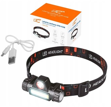 LATARKA CZOŁOWA LTC ALU LED SMD 60LM + COB 120LM