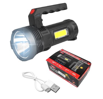 LATARKA RĘCZNA SZPERACZ LED + COB + SOLAR AKUMULAT