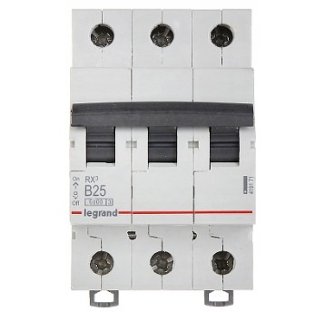 Legrand RX3 wyłącznik nadprądowy 3P B 25A 6kA AC S