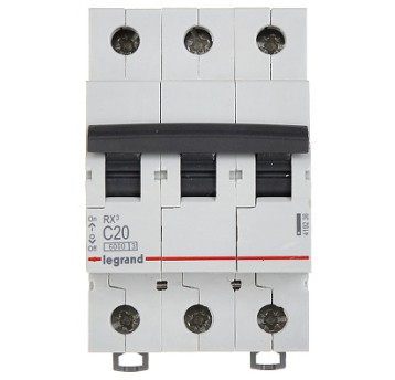 Legrand RX3 wyłącznik nadprądowy 3P C 20A AC S303