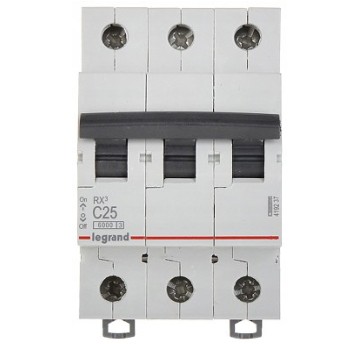 Legrand RX3 wyłącznik nadprądowy 3P C 25A AC S303