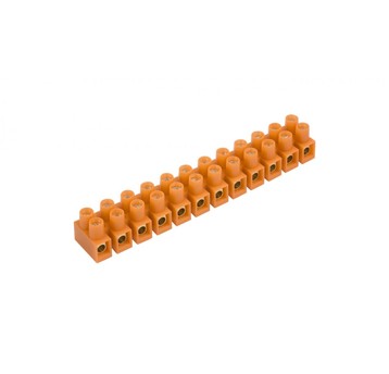 Listwa zaciskowa gwintowa 12-torowa 10mm2 pomarańc
