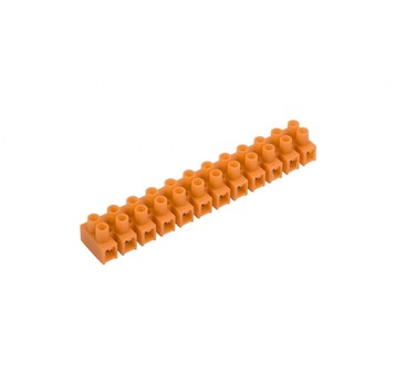 Listwa zaciskowa gwintowa 12-torowa 6mm2 pomarańcz