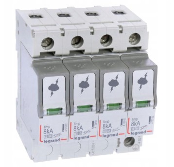 Ogranicznik przepięć B+C Typ 1+2 4P 8kA 1,3kV ON 3