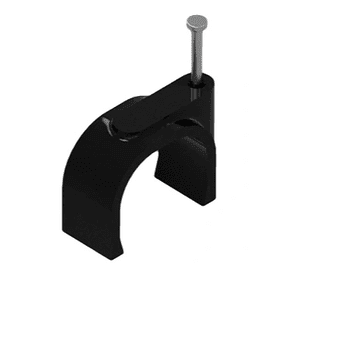 Uchwyt kablowy z gwoździem czarny UKP 6mm 6/6 22