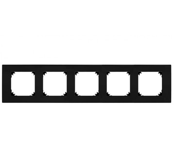 VESTRA ramka pięciokrotna IP20 czarny 3875-09