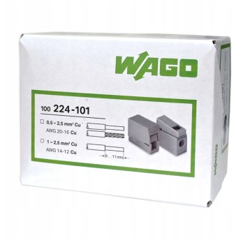 WAGO Szybkozłączka 2x 1-2,5mm2 224-101 / 100szt./
