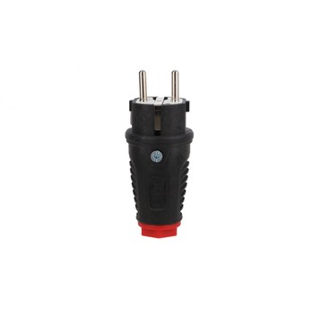 Wtyczka gumowa 16A 2P+Z 230V SCHUKO VDE IP54 /guma