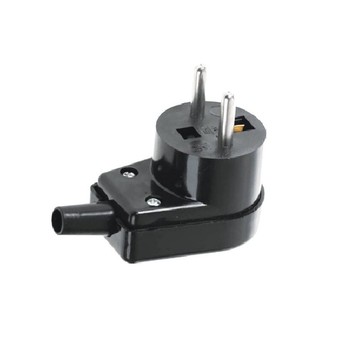 Wtyczka kątowa 16A 250V IP20 czarna 220-05
