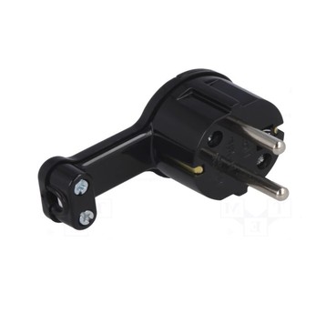 Wtyczka kątowa ULTRA PŁASKA 16A 2P+Z 250V z uchwyt
