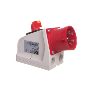Wtyczka odbiornikowa KOMBI 32A 5P 400V czerwona IP