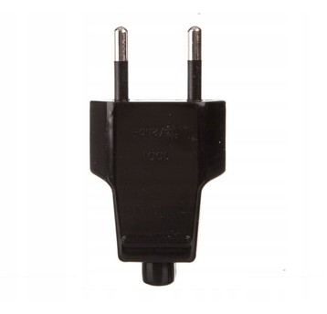 Wtyczka płaska 10A b/u 250V czarna WT-1001 (ZN-11