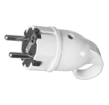 Wtyczka prosta z/u 16A 250V UNISCHUKO WT-16 biała