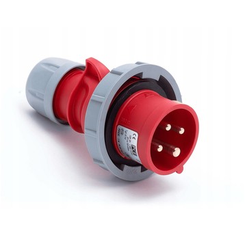 Wtyczka przenośna 16A 4P 400V czerwona IP67 SHARK