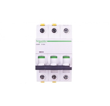 Wyłącznik nadprądowy 3P D 63A 6kA AC iC60N-D63-3 A