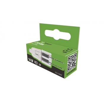 Żarówka halogenowa Eco JC 14W G4 ciepła biel ZE050