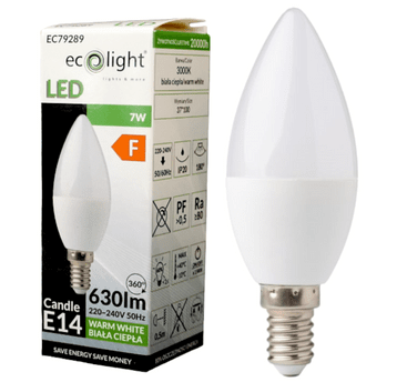 Żarówka świeczka LED E14 7W 3000K