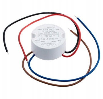 Zasilacz dopuszkowy 1,25A 15W 12V IP20 50x50x22