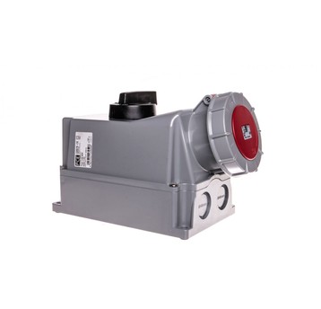Zestaw instalacyjny z gniazdem 125A 5P 0-1 czerw