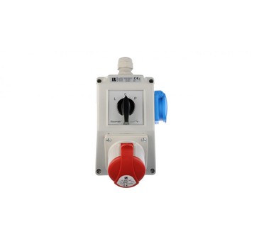 Zestaw instalacyjny z gniazdem 16A 5P+2P+Z (L-0-P)