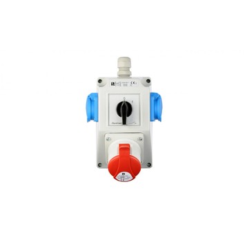 Zestaw instalacyjny z gniazdem 16A 5P+2x2P+Z (0-1)