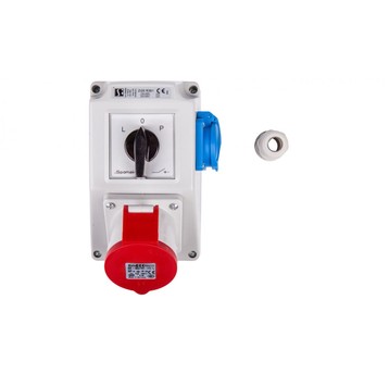 Zestaw instalacyjny z gniazdem 32A 4P+2P+Z (L-0-P)