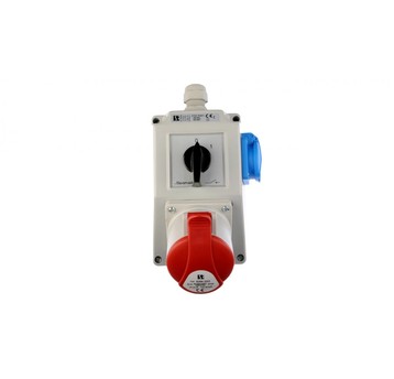 Zestaw instalacyjny z gniazdem 32A 5P+2P+Z (0-1) c