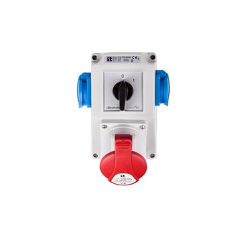 Zestaw instalacyjny z gniazdem 32A 5P+2x2P+Z (0-1)