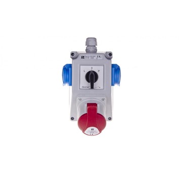 Zestaw instalacyjny z gniazdem IP44 32A 3P+N+PE 2x