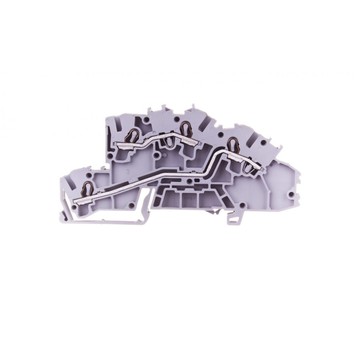 Złączka szynowa 2-piętrowa 2,5mm2 L/L szara /50szt